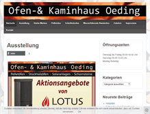 Tablet Screenshot of kaminhaus-oeding.de